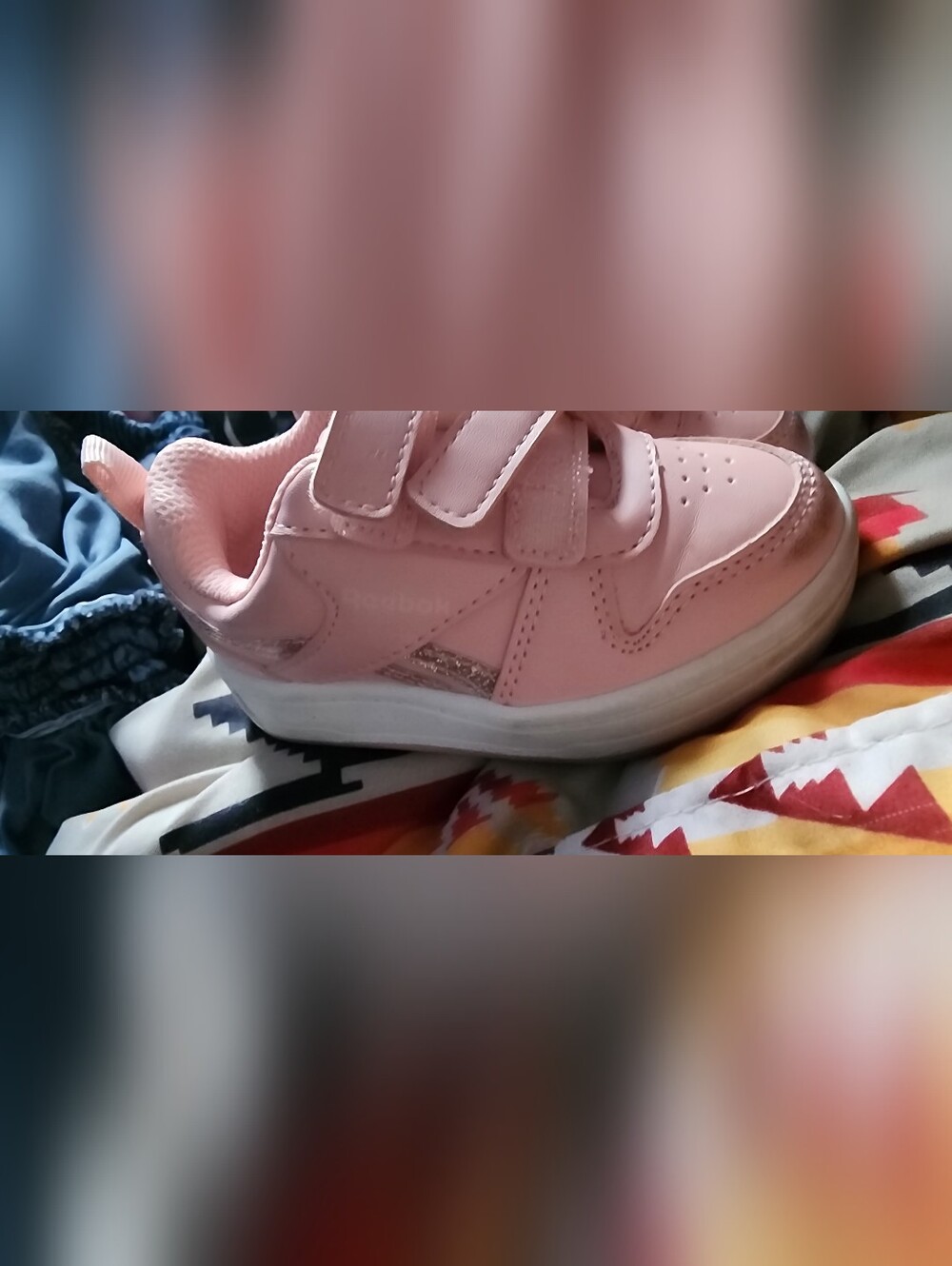 Reebok Kids' Pink Velcro Sneakers